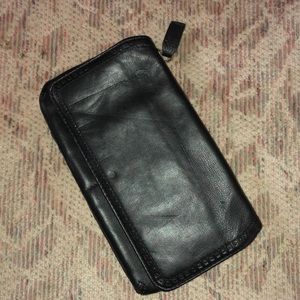 Black leather wallet